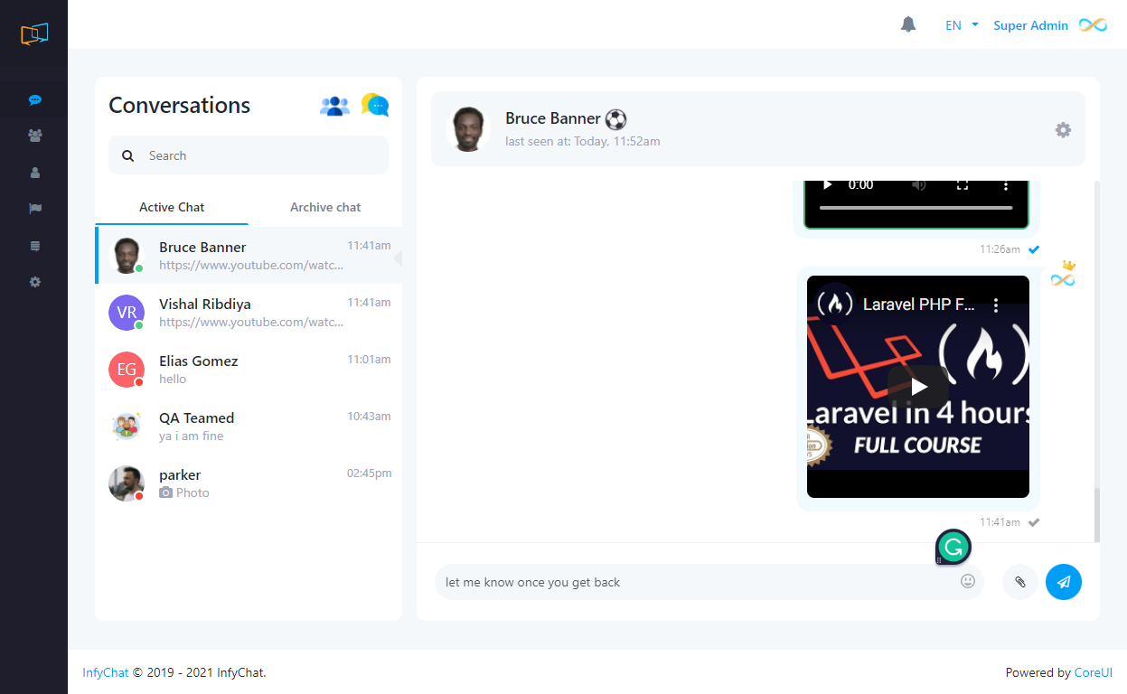 CHAT - MEGA FRIOS Features